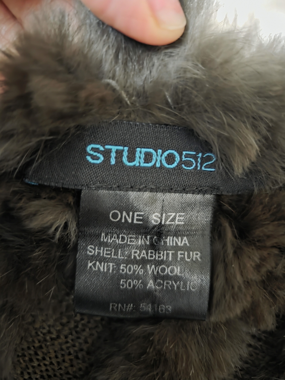 Genuine Rabbit And Wool Blend  Poncho - Picture 3 of 4
